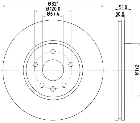 HELLA stabdžių diskas 8DD 355 121-581