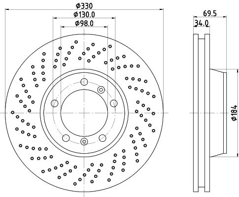 HELLA stabdžių diskas 8DD 355 121-601