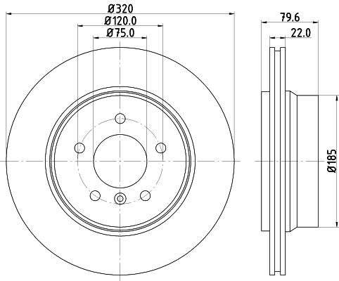 HELLA stabdžių diskas 8DD 355 121-741