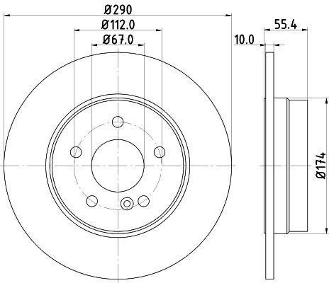 HELLA stabdžių diskas 8DD 355 121-991