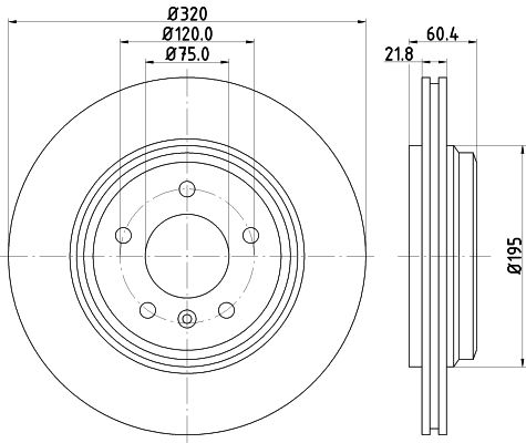 HELLA Тормозной диск 8DD 355 122-101