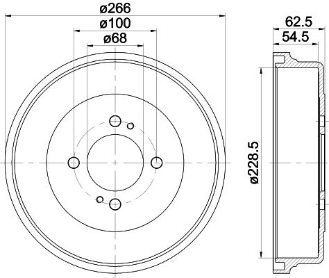 HELLA stabdžių būgnas 8DT 355 300-821