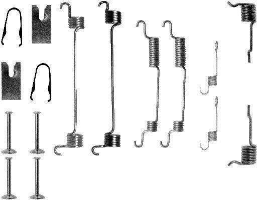 HELLA priedų komplektas, stabdžių trinkelės 8DZ 355 200-451