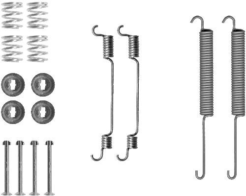 HELLA priedų komplektas, stabdžių trinkelės 8DZ 355 200-641