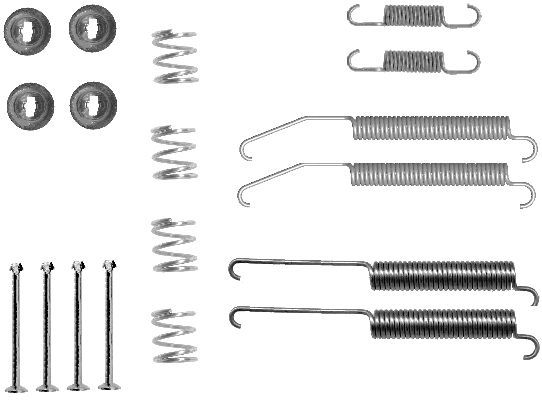 HELLA priedų komplektas, stabdžių trinkelės 8DZ 355 200-791