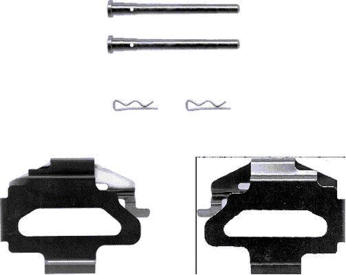 HELLA priedų komplektas, diskinių stabdžių trinkelės 8DZ 355 202-381