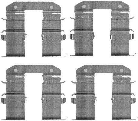 HELLA priedų komplektas, diskinių stabdžių trinkelės 8DZ 355 203-351