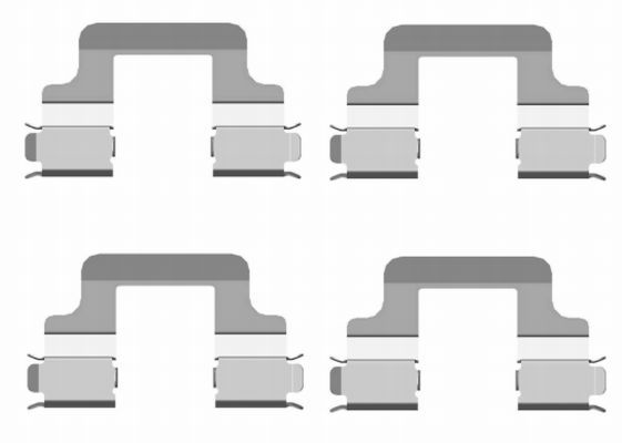 HELLA Комплектующие, колодки дискового тормоза 8DZ 355 204-101