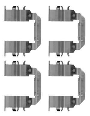 HELLA Комплектующие, колодки дискового тормоза 8DZ 355 204-751