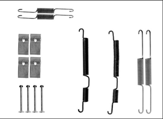 HELLA priedų komplektas, stabdžių trinkelės 8DZ 355 205-861