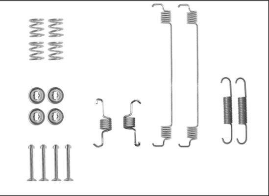 HELLA priedų komplektas, stabdžių trinkelės 8DZ 355 206-051