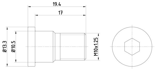 HELLA varžtas, stabdžių diskas 8DZ 355 209-071