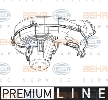 HELLA Вентилятор салона 8EW 009 157-491