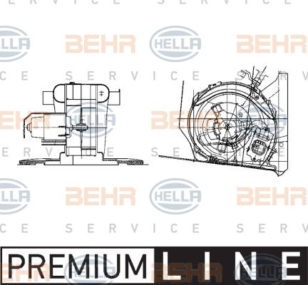 HELLA Вентилятор салона 8EW 009 158-311