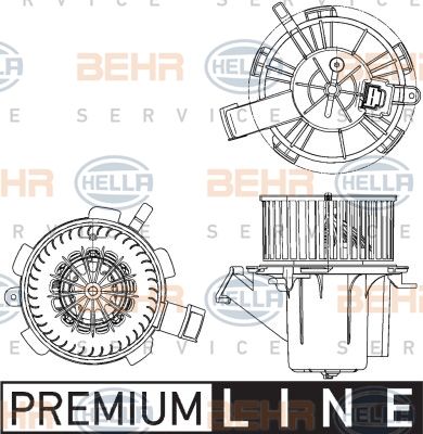 HELLA Вентилятор салона 8EW 351 040-641