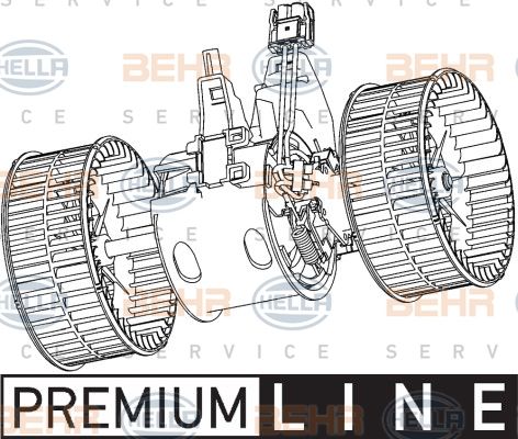 HELLA Вентилятор салона 8EW 351 040-651