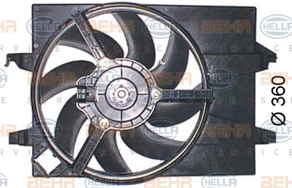 HELLA ventiliatorius, radiatoriaus 8EW 351 044-551