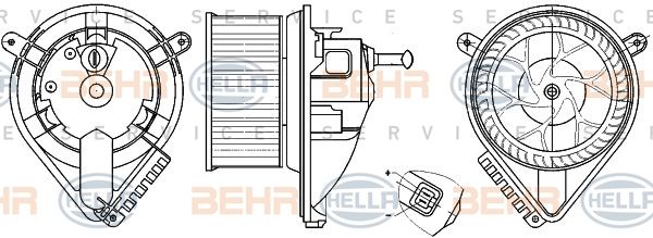 HELLA vidaus pūtiklis 8EW 351 304-021