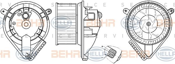 HELLA vidaus pūtiklis 8EW 351 304-041