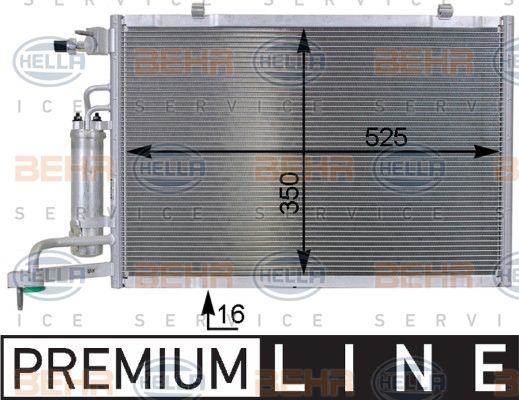 HELLA Конденсатор, кондиционер 8FC 351 000-401