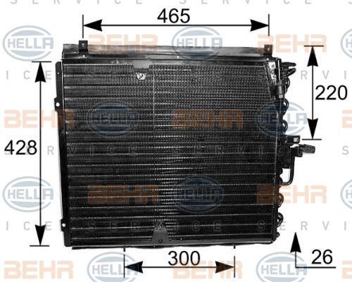 HELLA Конденсатор, кондиционер 8FC 351 035-181