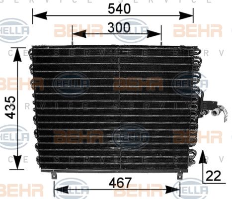 HELLA Конденсатор, кондиционер 8FC 351 035-771