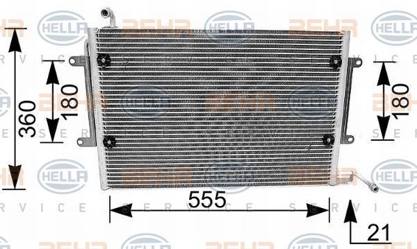 HELLA Конденсатор, кондиционер 8FC 351 036-081