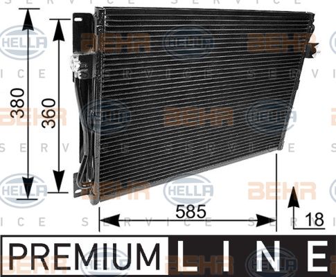 HELLA Конденсатор, кондиционер 8FC 351 036-091