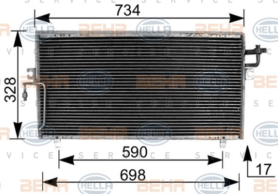 HELLA kondensatorius, oro kondicionierius 8FC 351 036-511