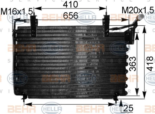 HELLA kondensatorius, oro kondicionierius 8FC 351 036-711