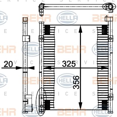 HELLA Конденсатор, кондиционер 8FC 351 037-021