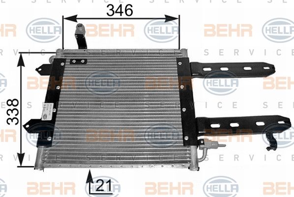 HELLA Конденсатор, кондиционер 8FC 351 037-421