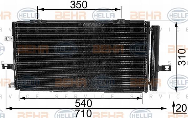 HELLA Конденсатор, кондиционер 8FC 351 037-671