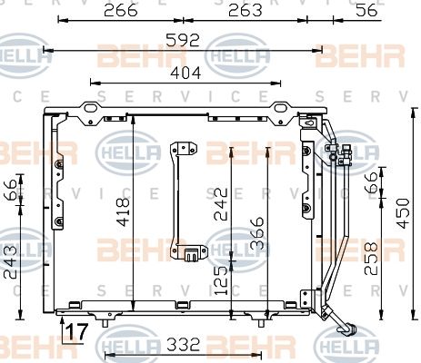 HELLA Конденсатор, кондиционер 8FC 351 038-464