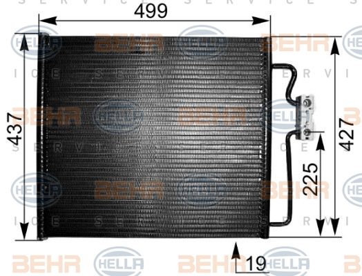 HELLA Конденсатор, кондиционер 8FC 351 038-811