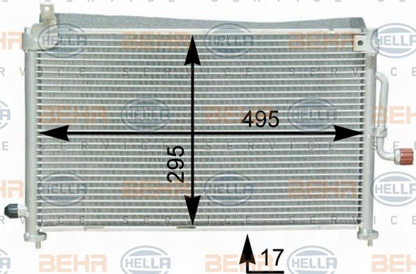 HELLA Конденсатор, кондиционер 8FC 351 302-641