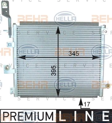 HELLA Конденсатор, кондиционер 8FC 351 303-101