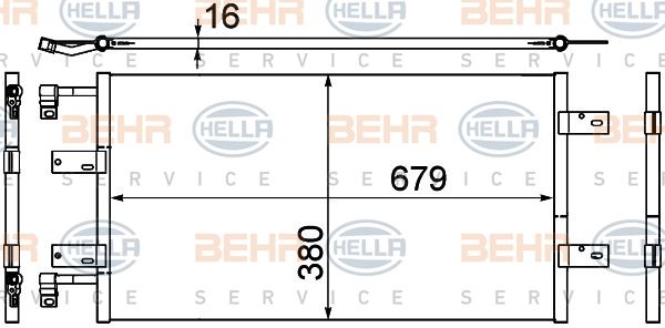 HELLA kondensatorius, oro kondicionierius 8FC 351 303-591