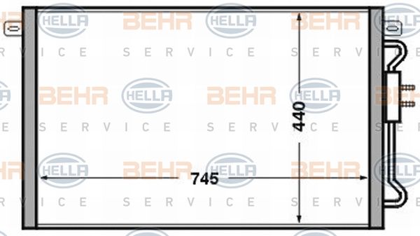 HELLA Конденсатор, кондиционер 8FC 351 305-191