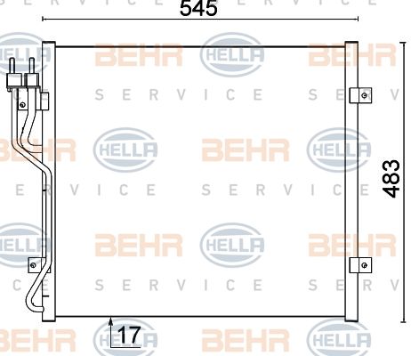 HELLA Конденсатор, кондиционер 8FC 351 307-531