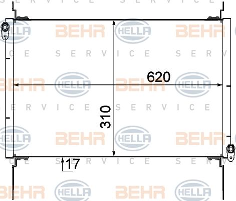 HELLA Конденсатор, кондиционер 8FC 351 309-091