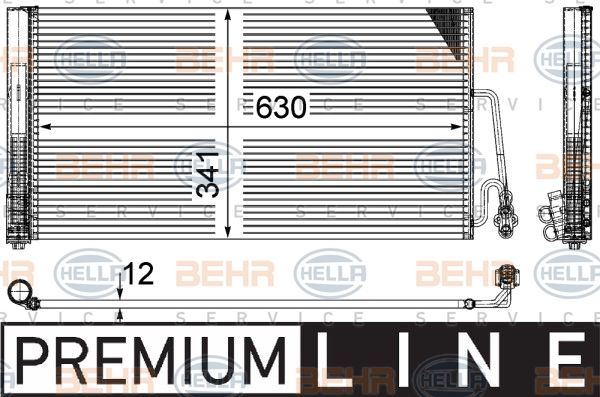 HELLA Конденсатор, кондиционер 8FC 351 309-381