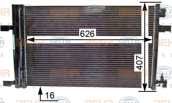 HELLA kondensatorius, oro kondicionierius 8FC 351 310-624