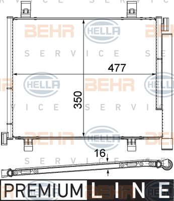 HELLA Конденсатор, кондиционер 8FC 351 319-601