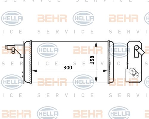 HELLA Теплообменник, отопление салона 8FH 351 024-251