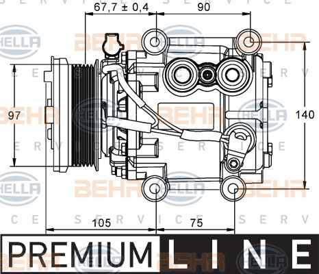 HELLA Компрессор, кондиционер 8FK 351 113-221