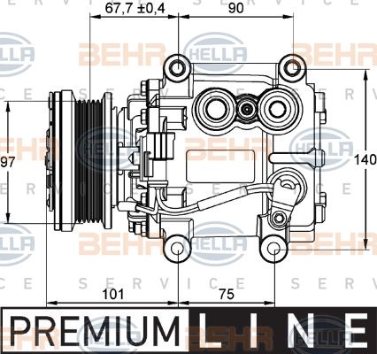 HELLA Компрессор, кондиционер 8FK 351 134-221