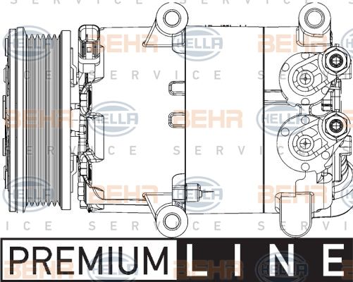 HELLA Компрессор, кондиционер 8FK 351 334-441