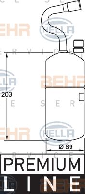 HELLA Осушитель, кондиционер 8FT 351 192-021