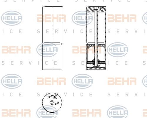 HELLA Осушитель, кондиционер 8FT 351 196-581